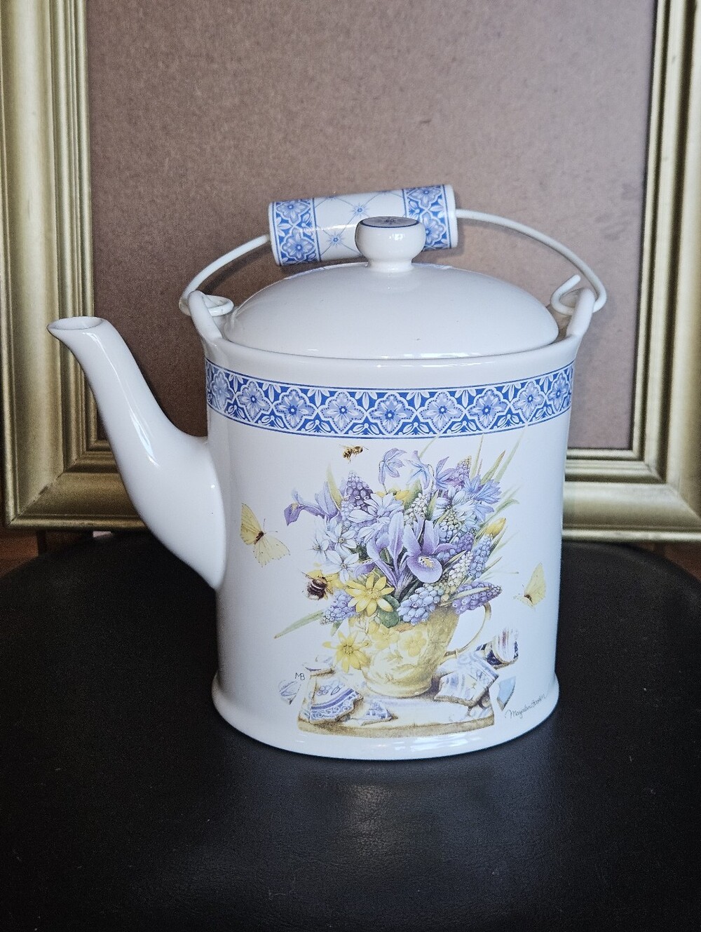 Hallmark Marjolein Bastin Nature's Sketchbook Watering Can Ceramic Teapot